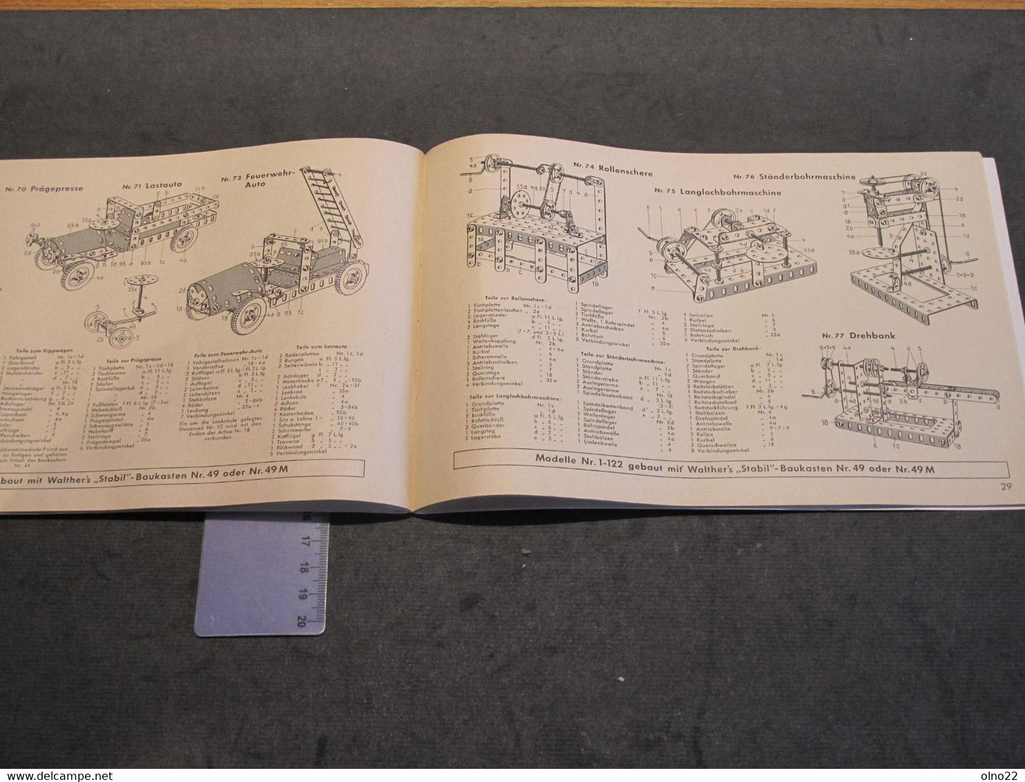 WALTHER S STABIL METALL-BAUKASTEN - CATALOGUE 50 ANS 1906/1956 - Altri & Non Classificati