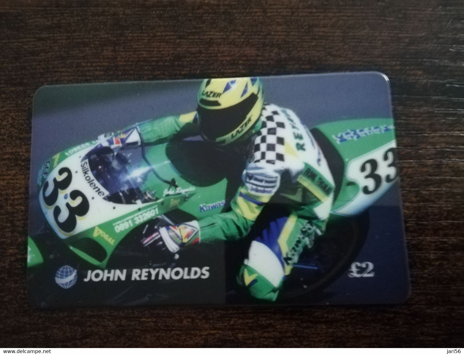 GREAT BRITAIN   2 POUND , JOHN REYNOLDS RACING MOTOR /SPORT CARS  PREPAID      **6111** - Collections