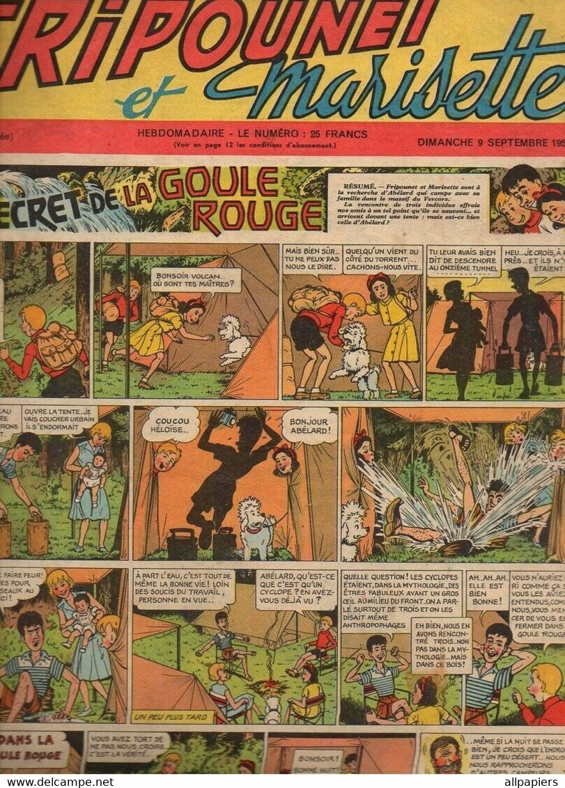 Fripounet Et Marisette N°37 Le Secret De La Goule Rouge - Les 13 Marches - Sylvain Et Sylvette - Martine Et Cléo 1956 - Fripounet