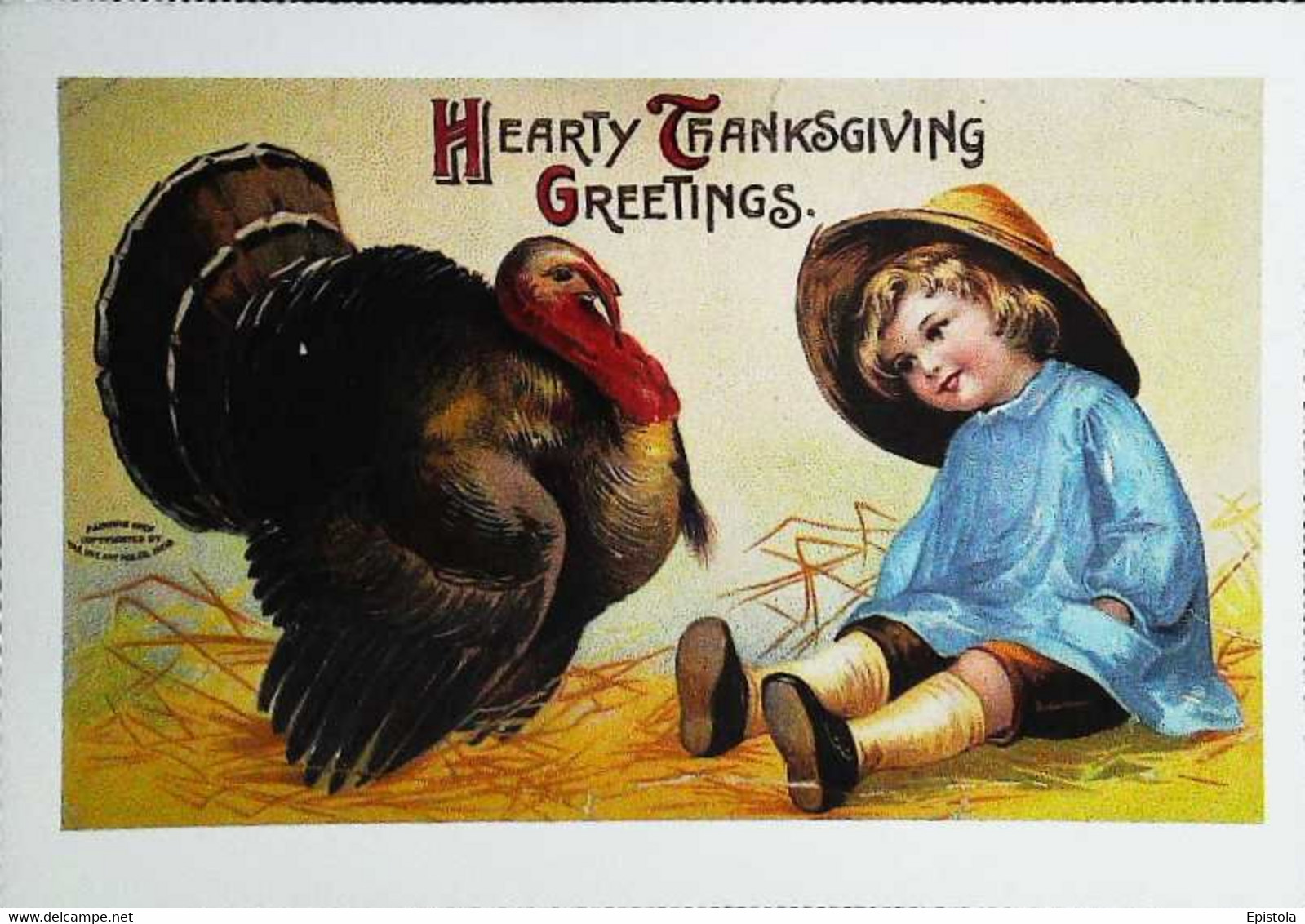 ► Hearly Thanksgiving Greetings Dinde Turkey - Thanksgiving