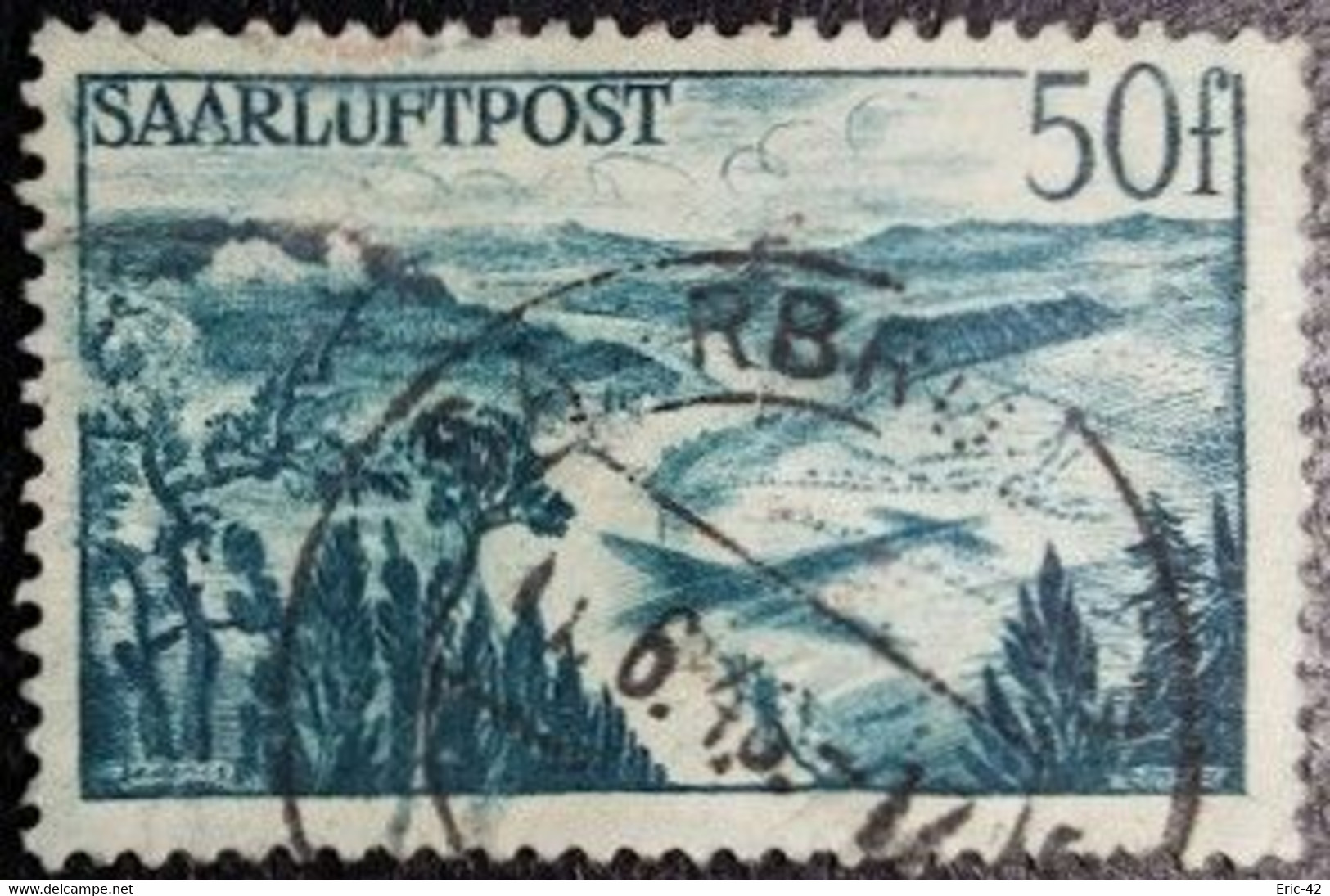 SARRE- P.A Y&T N°10 Gestempelt, Saarbrücken (Sarrebruck) S.T.... - Airmail