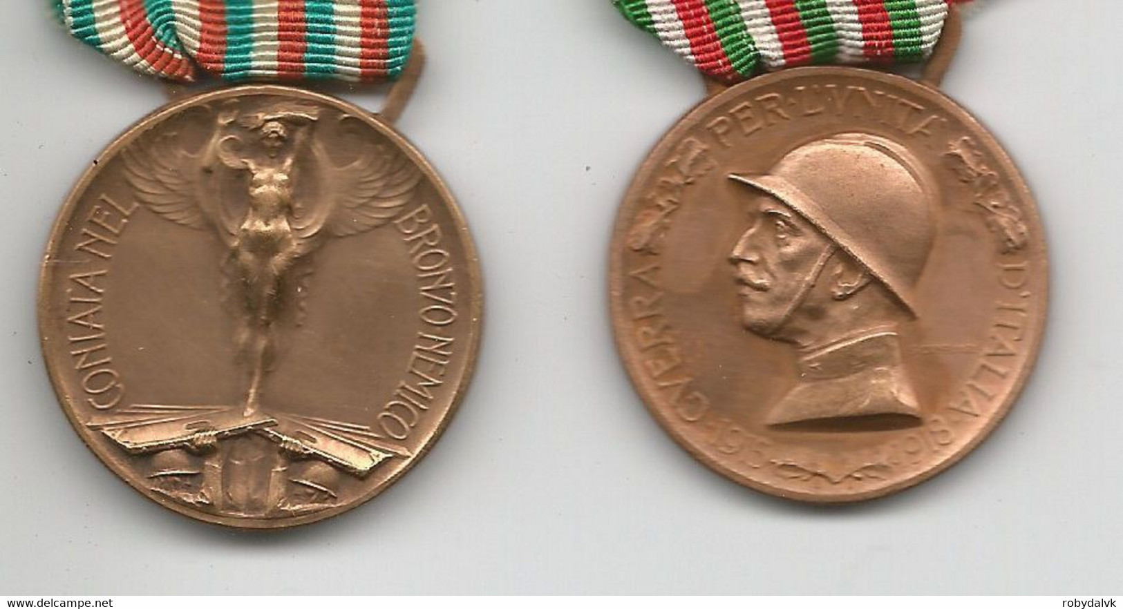 Iª GUERRA MONDIALE - MEDAGLIA AL MERITO DI GUERRA - CONIATA NEL BRONZO NEMICO - Italy