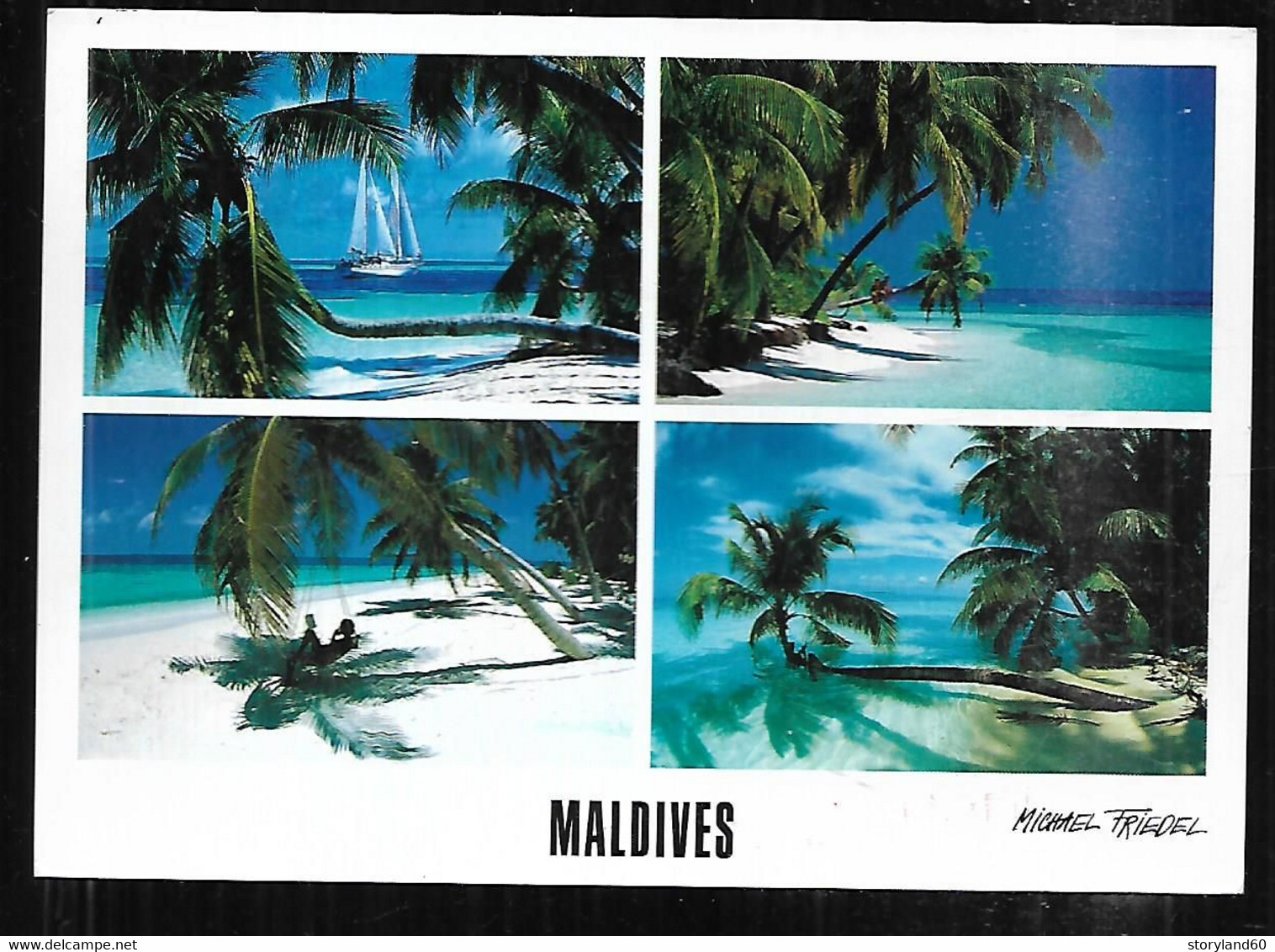 Cpm St005471 Maldives , 4 Vues Sur Carte - Maldives