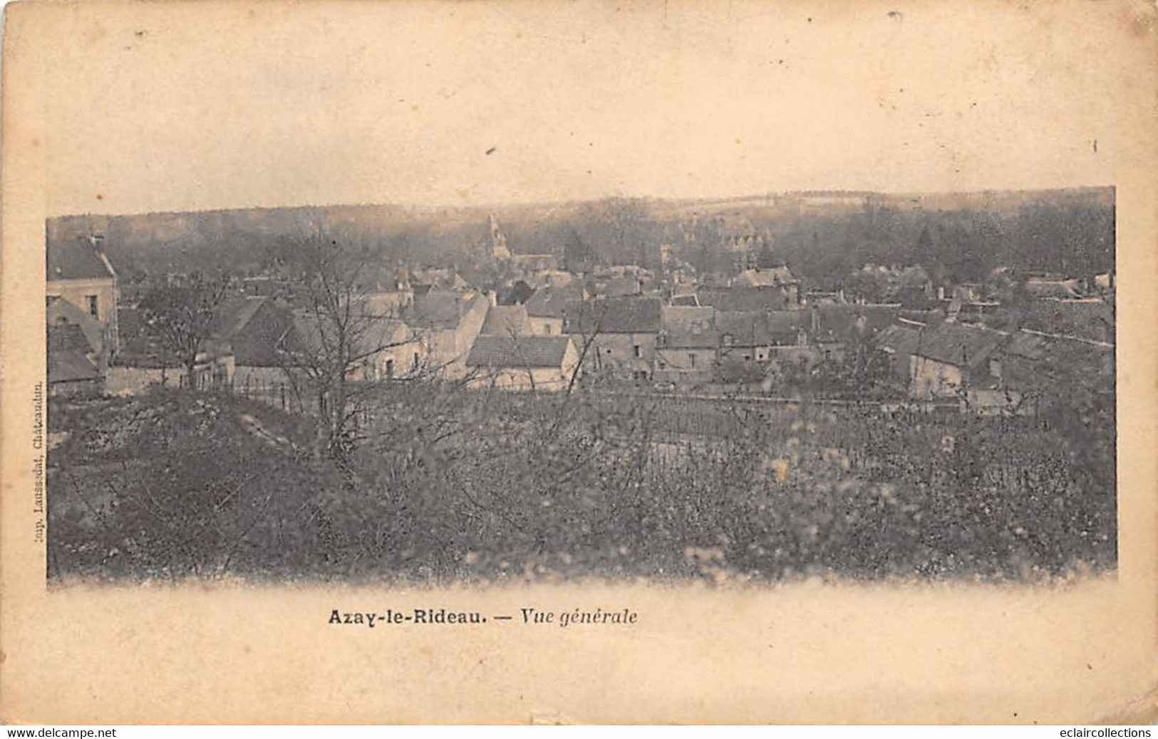 Azay-le-Rideau      37         Vue Générale        (voir Scan) - Azay-le-Rideau