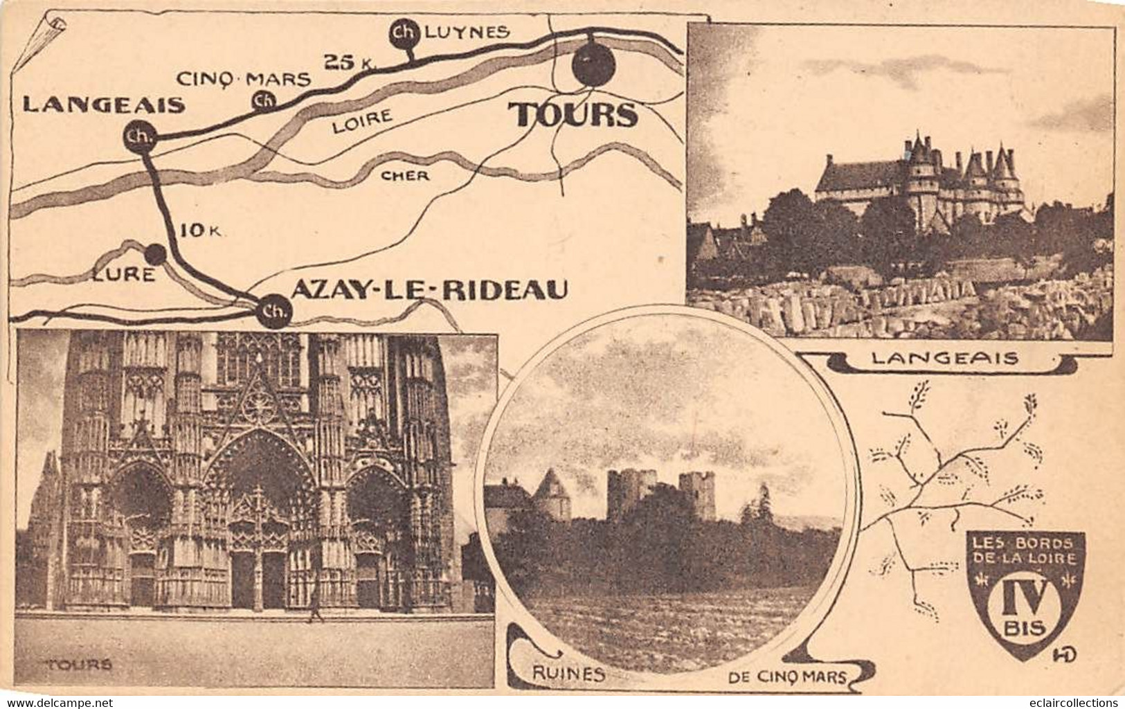 Azay-le-Rideau      37         Les Bords De La Loire     N° IV Bis      (voir Scan) - Azay-le-Rideau