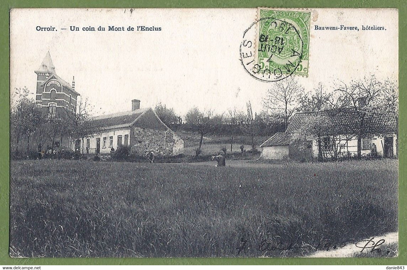 CPA - BELGIQUE - ORROIR - UN COIN DU MONT DE L'ENCLU - Petite Animation - édition Bauwens-Favere, Hôteliers - Kluisbergen