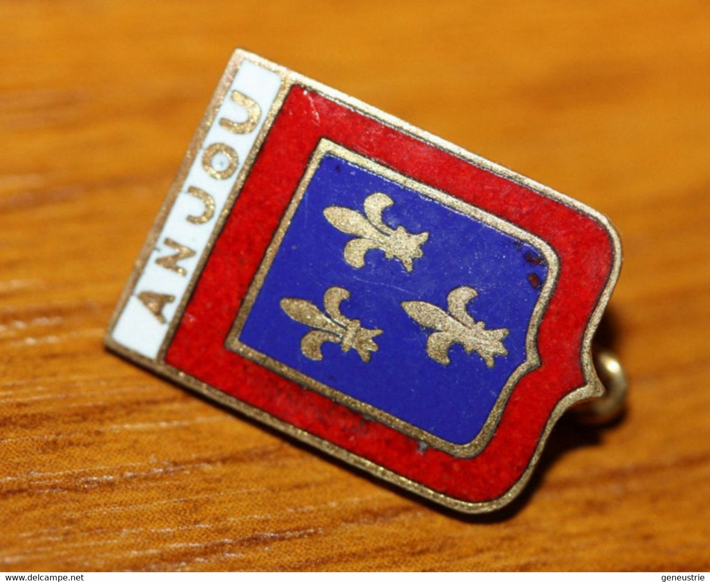 Broche émail Grand Feu Années 30 " Anjou " Angers - Broches