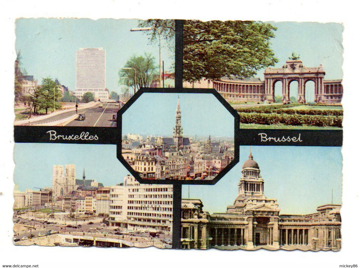 Belgique -- BRUXELLES --1962--Souvenir--Multivues  .....timbre.....cachet.........à Saisir - Cartas Panorámicas