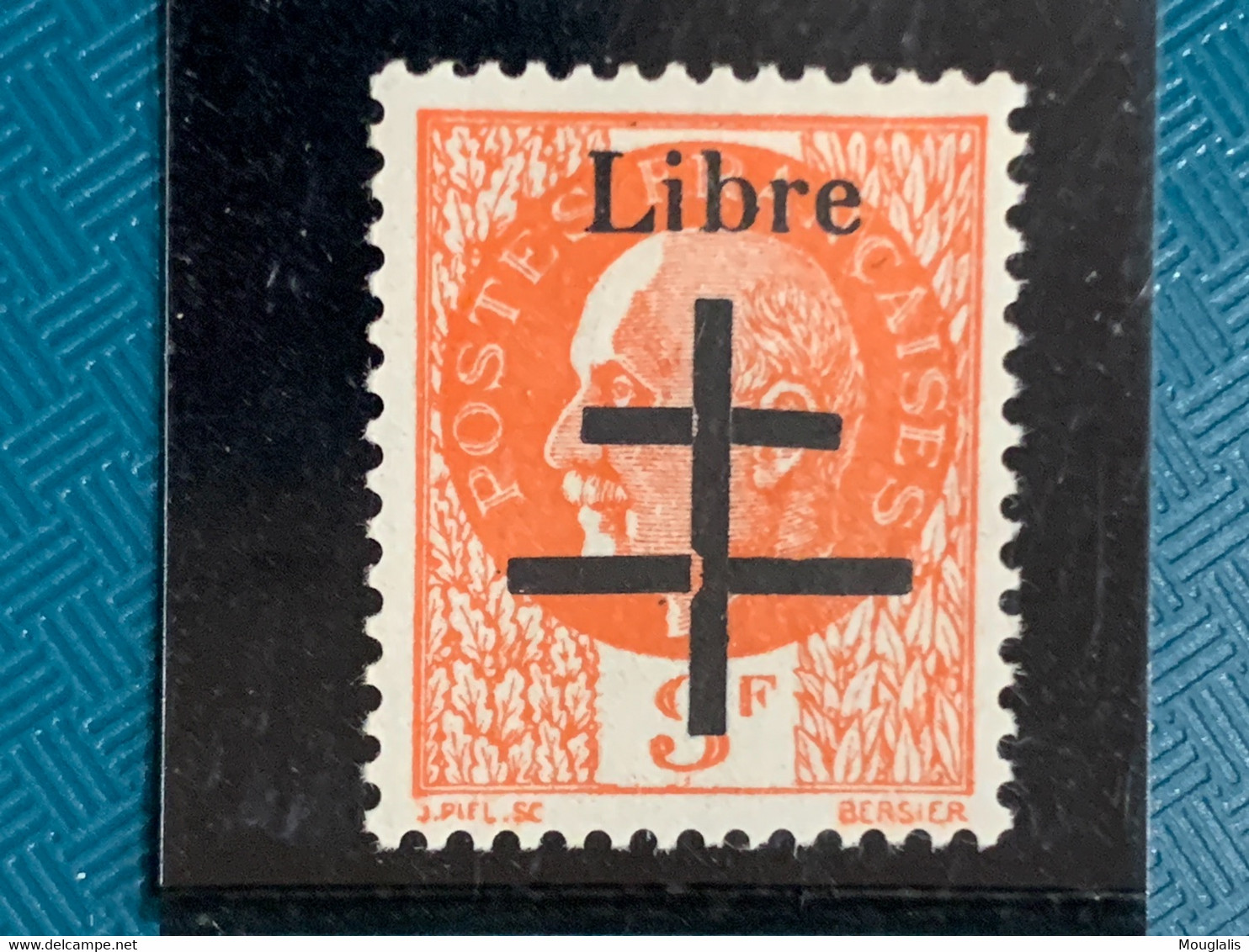 1944 Lettre LIBERATION AIGURANDE Indre Timbres Maréchal PETAIN Surchargés LIBRE Et CROIX DE LORRAINE + Timbre Solo - 1941-42 Pétain