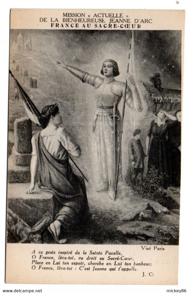 Histoire--Jeanne D'Arc--Mission Actuelle De La Bienheureuse--France Au Sacré Coeur .........à Saisir - History