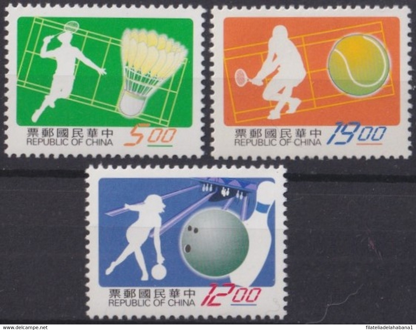 F-EX27931 CHINA TAIPEI TAIWAN MNH 1997 BADMINTON TENNIS BOLOS. - Badminton