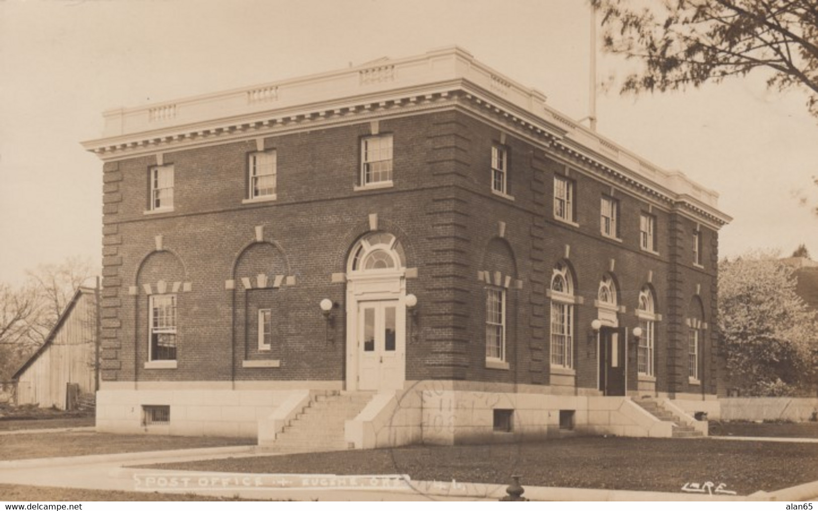 Eugene Oregon, Post Office Building, C1910s Vintage Real Photo Postcard - Eugene