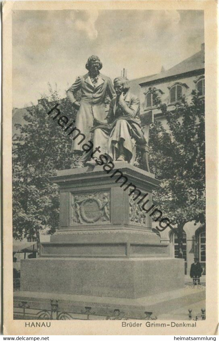 Hanau - Brüder Grimm Denkmal - Verlag Ludwig Klement Frankfurt - Hanau