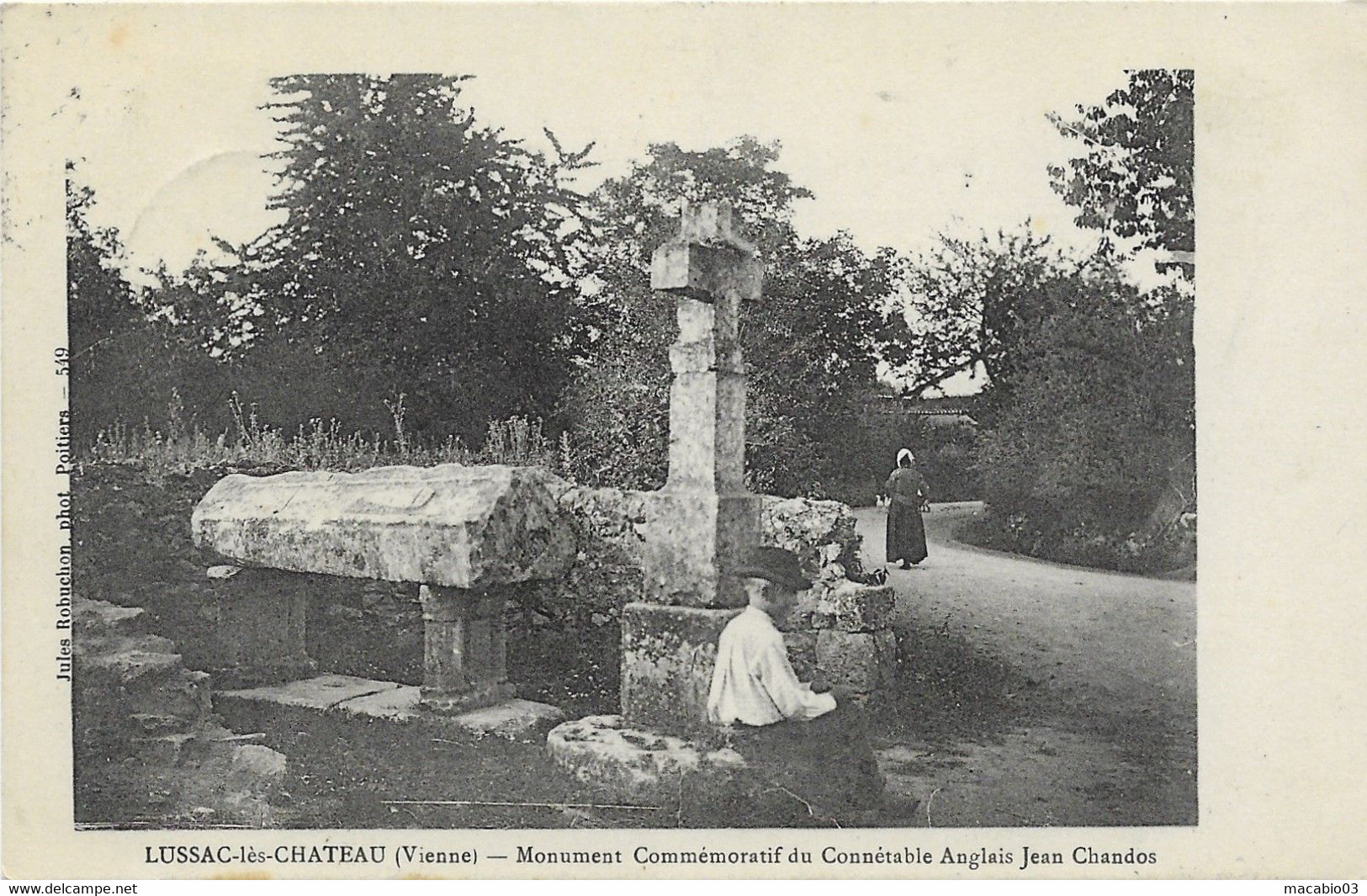 86 Vienne ;  Lussac Les Chateau  Monument Commémoratif Du Connétable Anglais Jean Chandos Réf 8511 - Lussac Les Chateaux