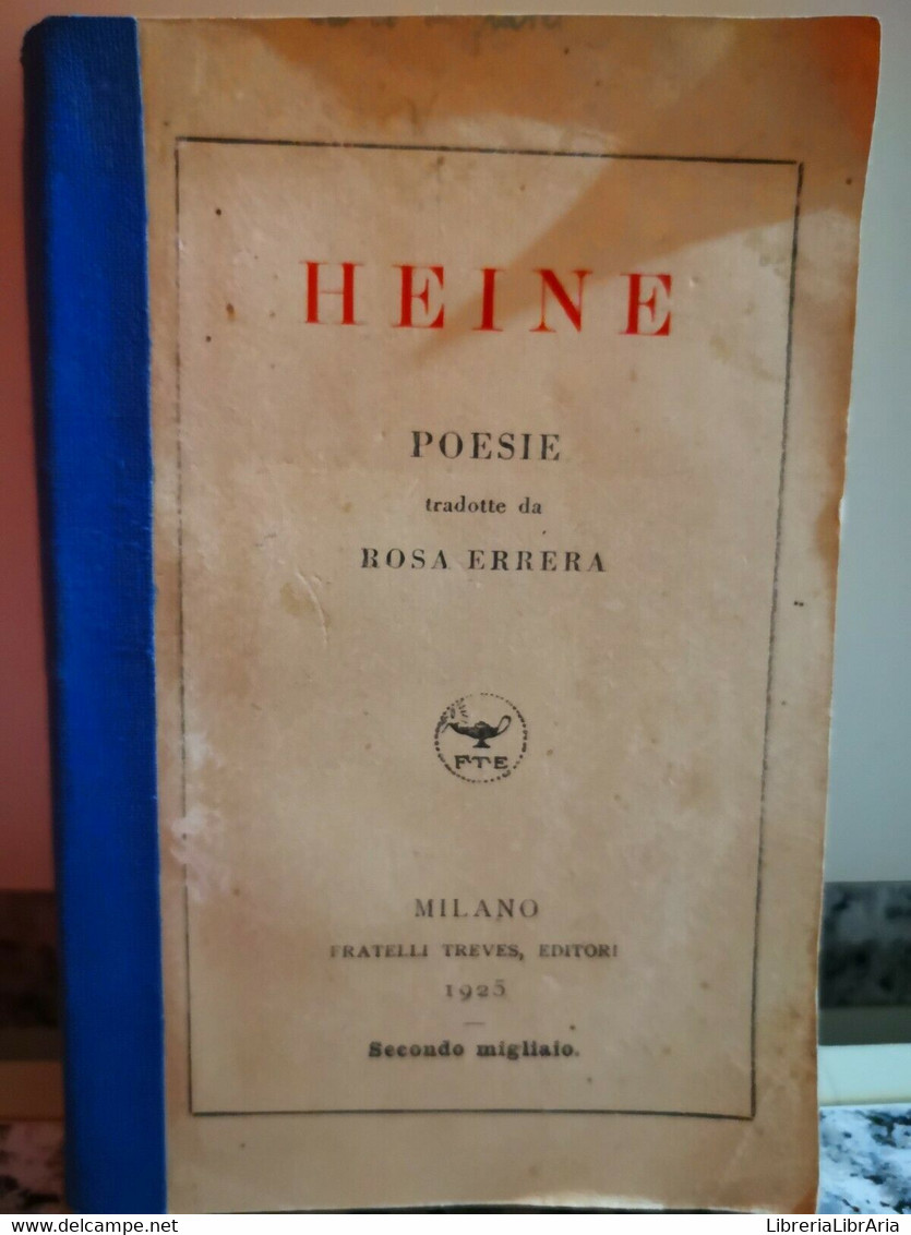 Heine Di Rosa Errera,  1925,  Fratelli Treves-F - Poetry