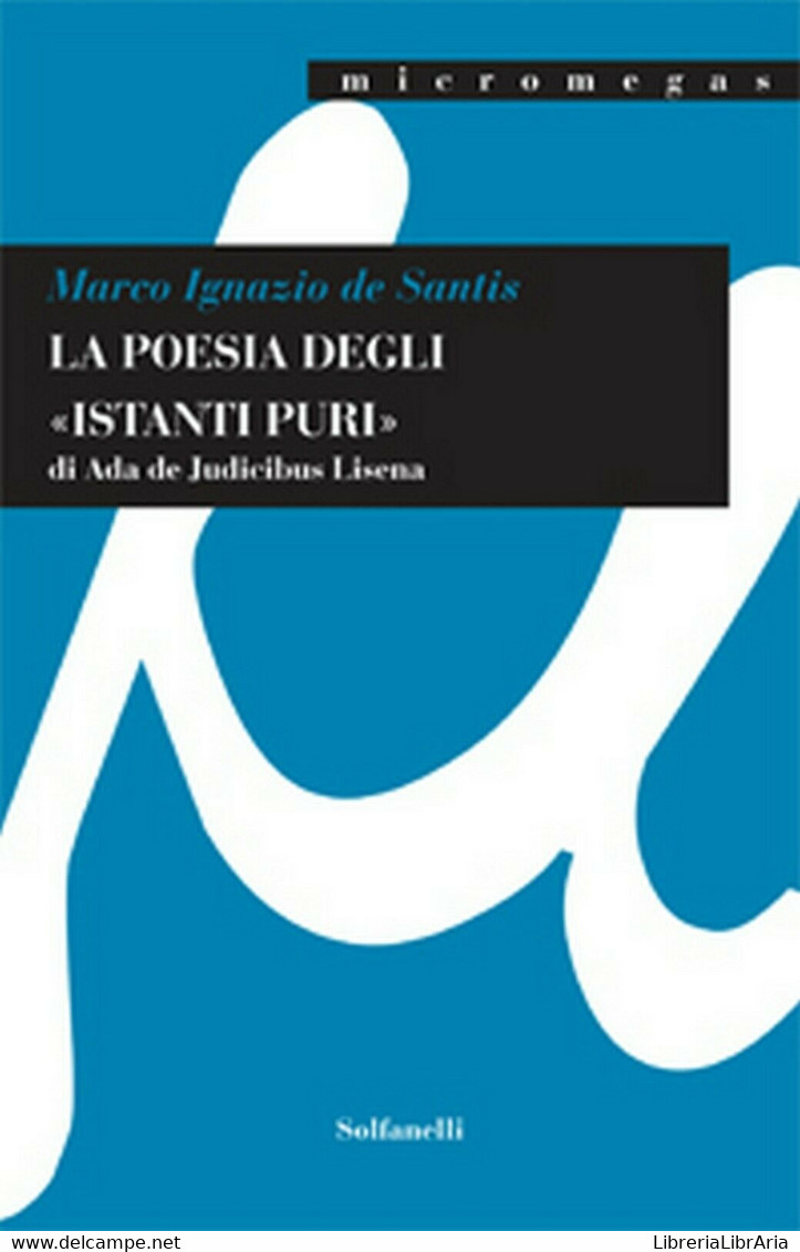 LA POESIA DEGLI «ISTANTI PURI»	 Di Marco Ignazio De Santis,  Solfanelli Edizioni - Poésie