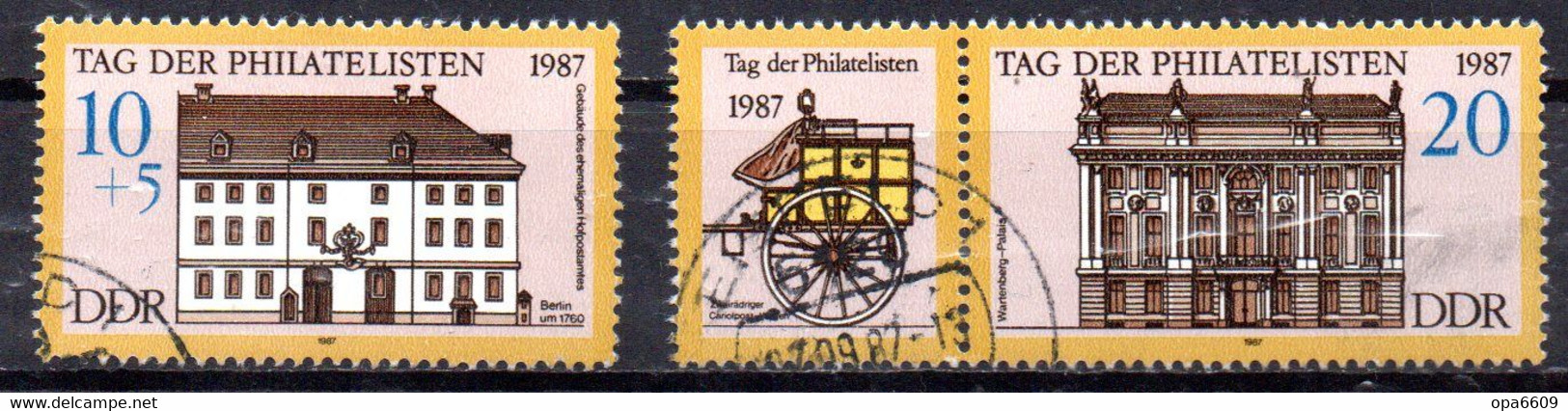 (DDR-BM1) DDR "Tag Der Philatelisten" Mi 3118/19 Sauber Gestempelt - Used Stamps