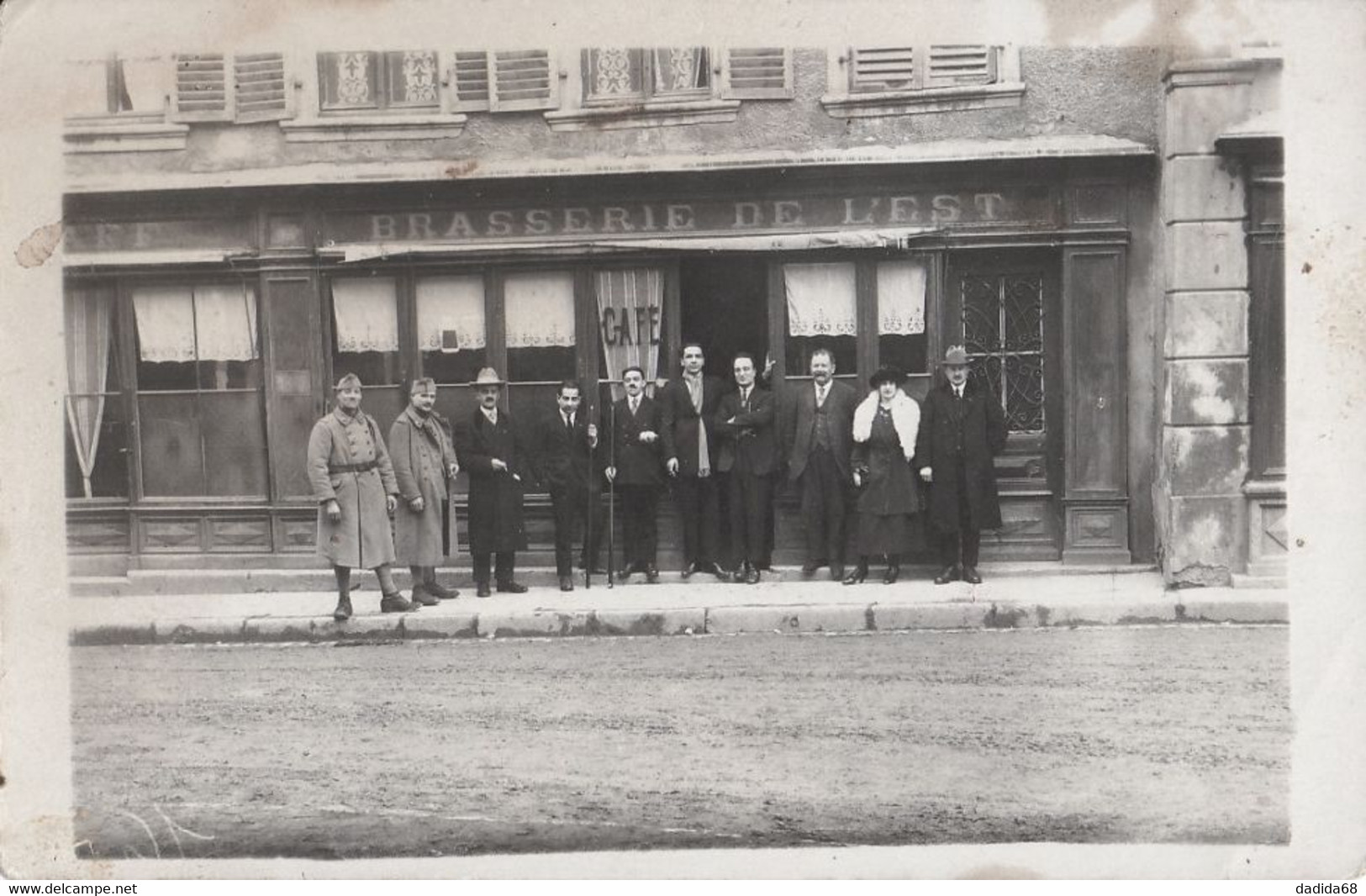 CARTE PHOTO - DELLE (TERRITOIRE DE BELFORT) - GRAND'RUE - BRASSERIE DE L'EST - Delle