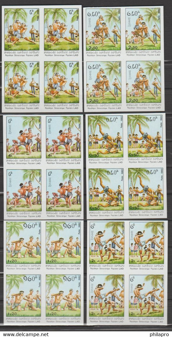 LAOS  1982  IMPERF. MARTIAUX SPORTS  **MNH No Gum As Issued  Complete Set  VF Réf  384 - Non Classificati