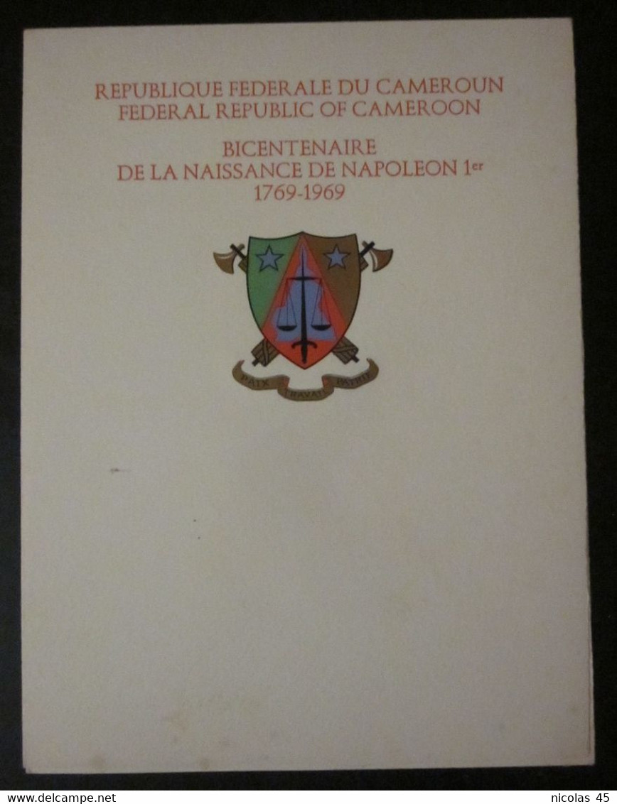 Souvenir 1er Jour 1969 Napoléon - Cameroun - Napoleon