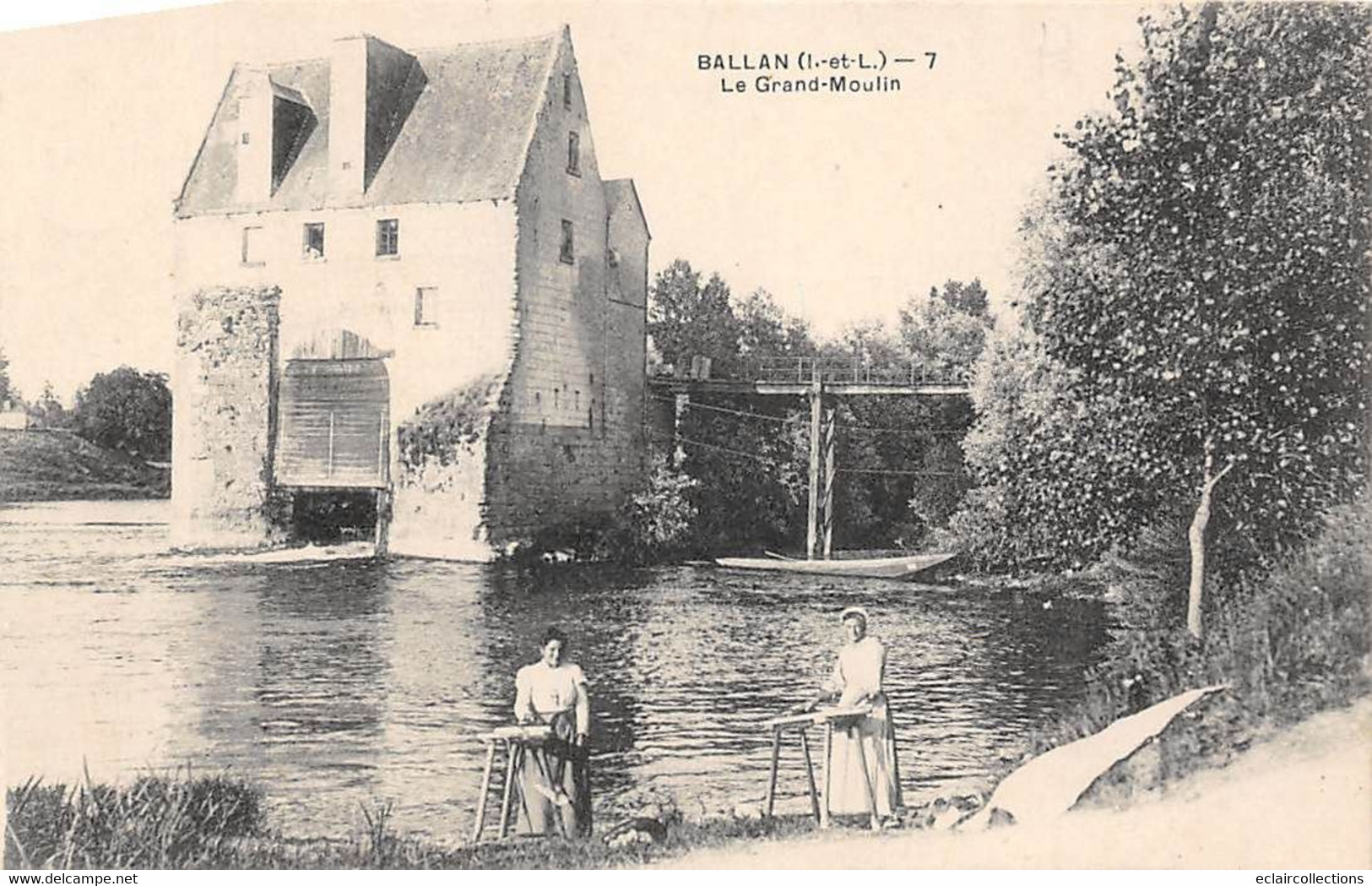 Ballan-Miré         37         Le Grand Moulin.  Lavandières     (voir Scan) - Ballan-Miré