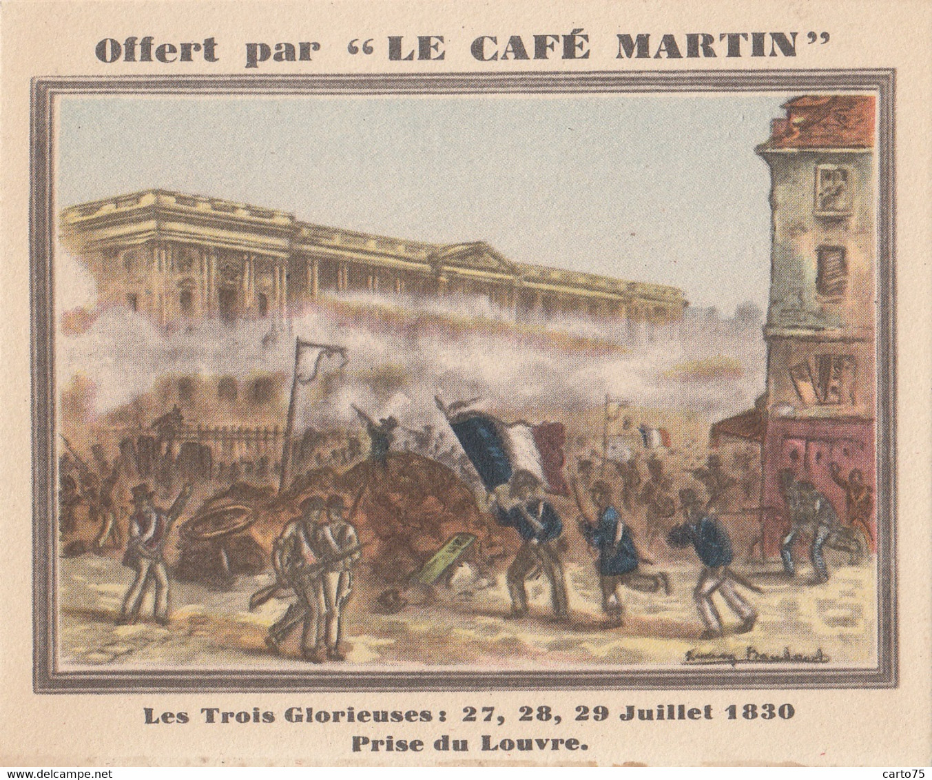 Commerce - Café Martin 34 Rue Joubert Paris - Histoire 1830/1840 - Les Trois Glorieuses - Louvre - Cafes