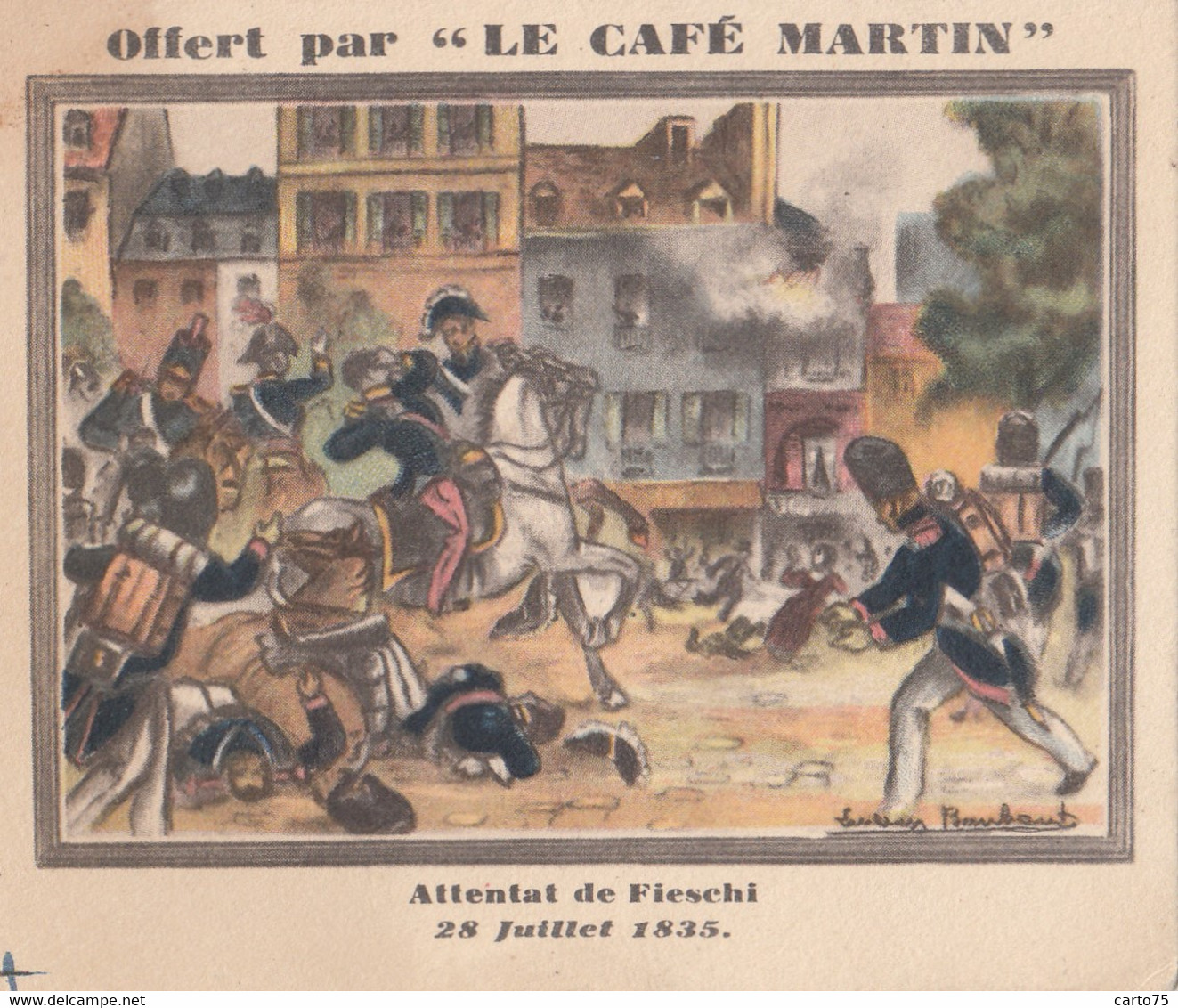 Commerce - Café Martin 34 Rue Joubert Paris - Histoire 1830/1840 - Attentat De Fieschi - Cafes