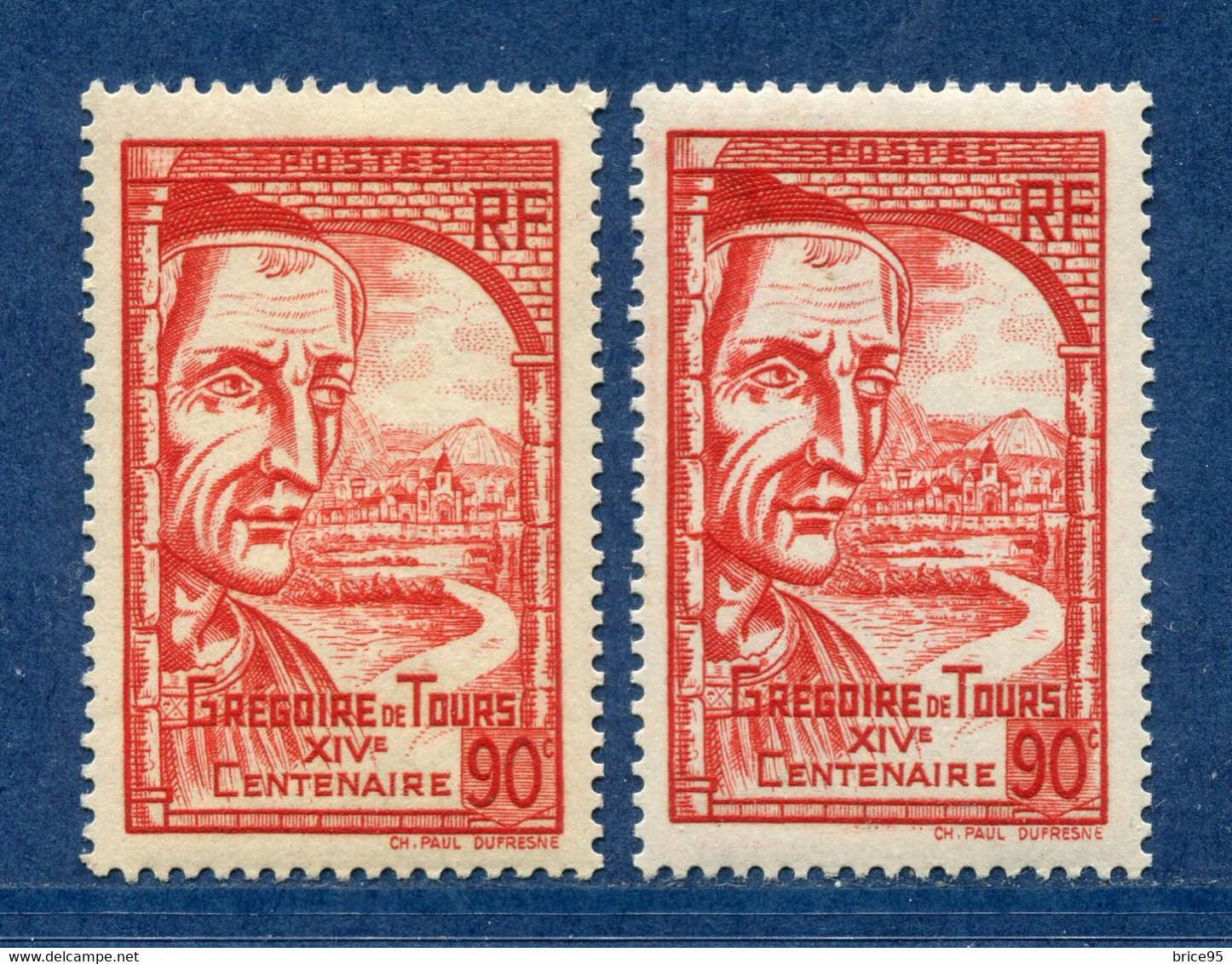 ⭐ France - Variété - YT N° 442 - Couleurs - Pétouille - Neuf Sans Charnière - 1939 ⭐ - Unused Stamps