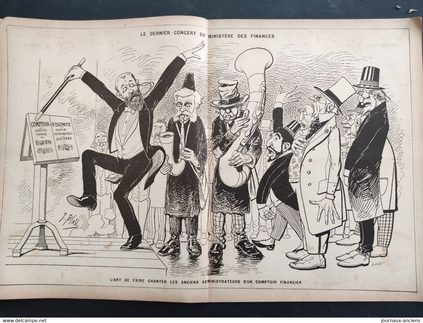 1890  Journal Satirique LE TRIBOULET - CARICATURES - M.RIBOT - LE DERNIER CONCERT DU MINISTRE DES FINANCES - Zonder Classificatie