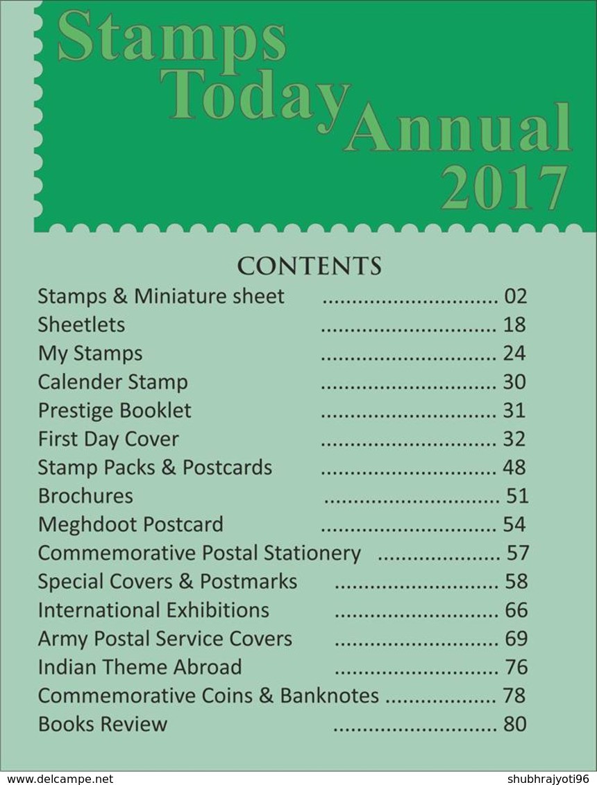 STAMP TODAY India Annual Catalogue 2017 Colourful Year Book- Published June 2018 - Inglés