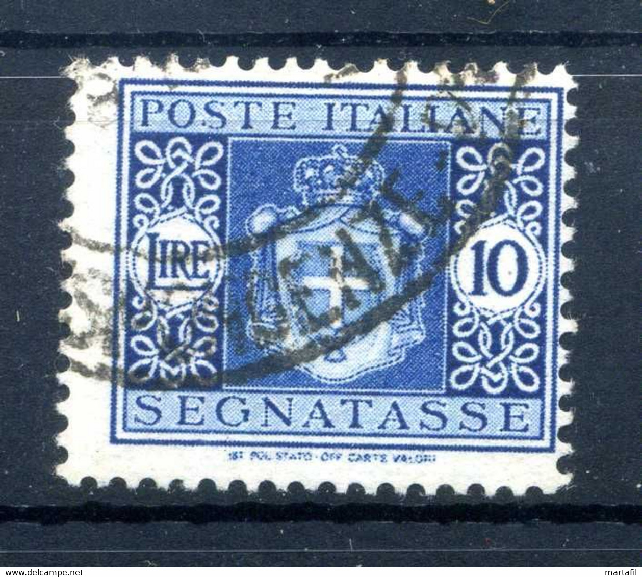 1945 LUOGOTENENZA TASSE N.95 USATO Filigrana Ruota - Postage Due