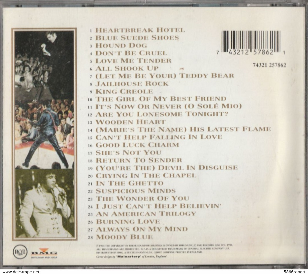 COMPACT DISC DIGITAL AUDIO (P) 1994 : " ELVIS "  THE ESSENTIAL COLLECTION PRINTED OF LONDON IN ENGLAND - Compilations