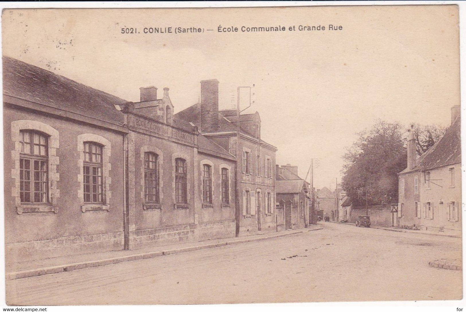 Sarthe : CONLIE : école Communale Et Grande Rue - Conlie