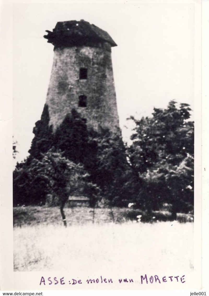 Asse Molen Van Morette Oude Afdruk Van Foto-cliché Op Glanzend Fotopapier - Asse