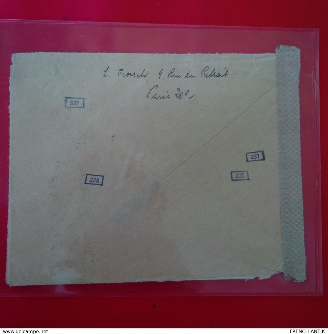 LETTRE PARIS POUR COLMAR CENSURE TIMBRE SURCHARGE 1943 - Cartas & Documentos