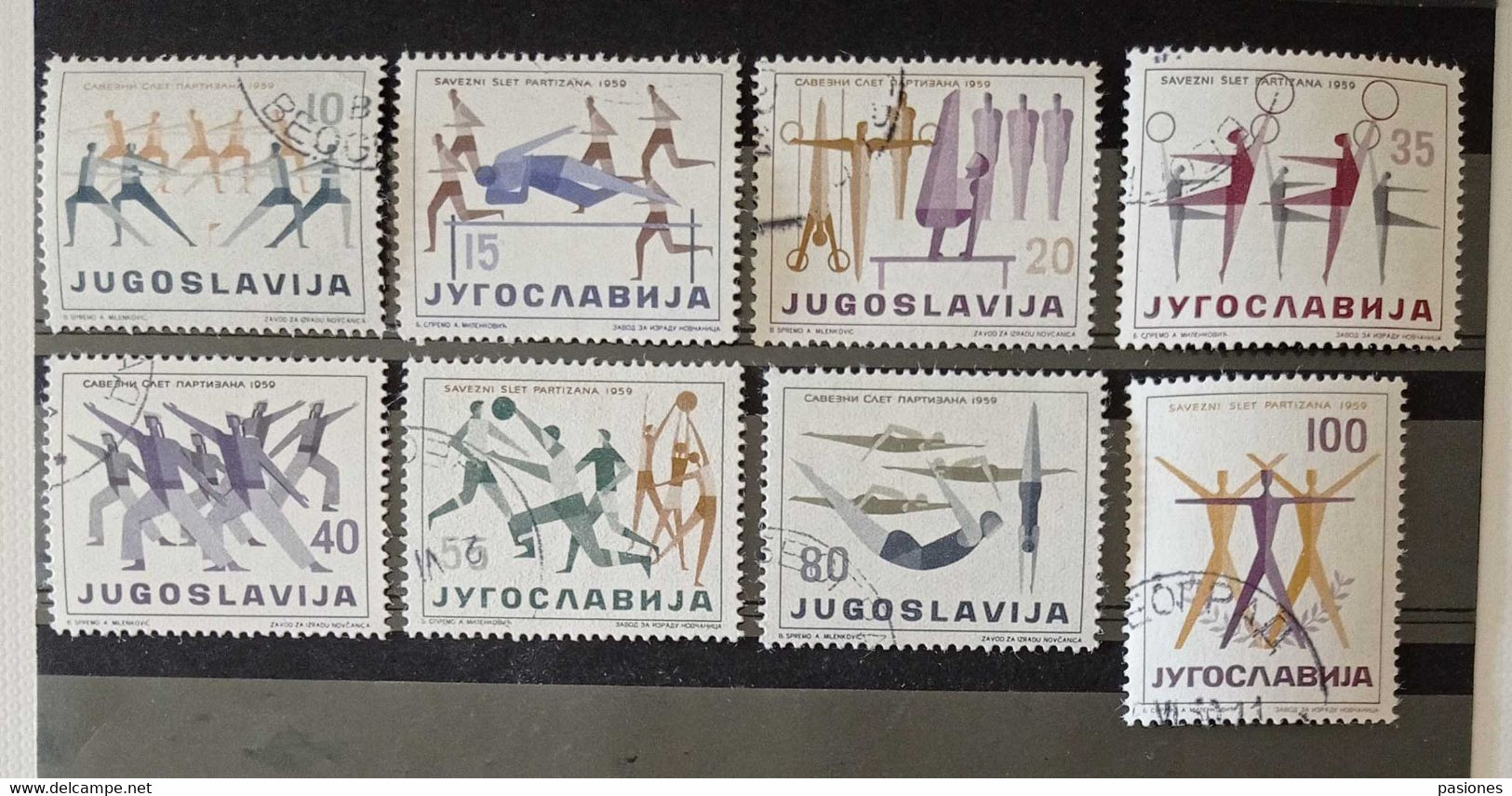 Jugoslavia Raduno Federale Dei Partigiani 1959, Usati E II Gymnaestrada 1957, Nuovi - Lotto Di Due Serie - Otros & Sin Clasificación