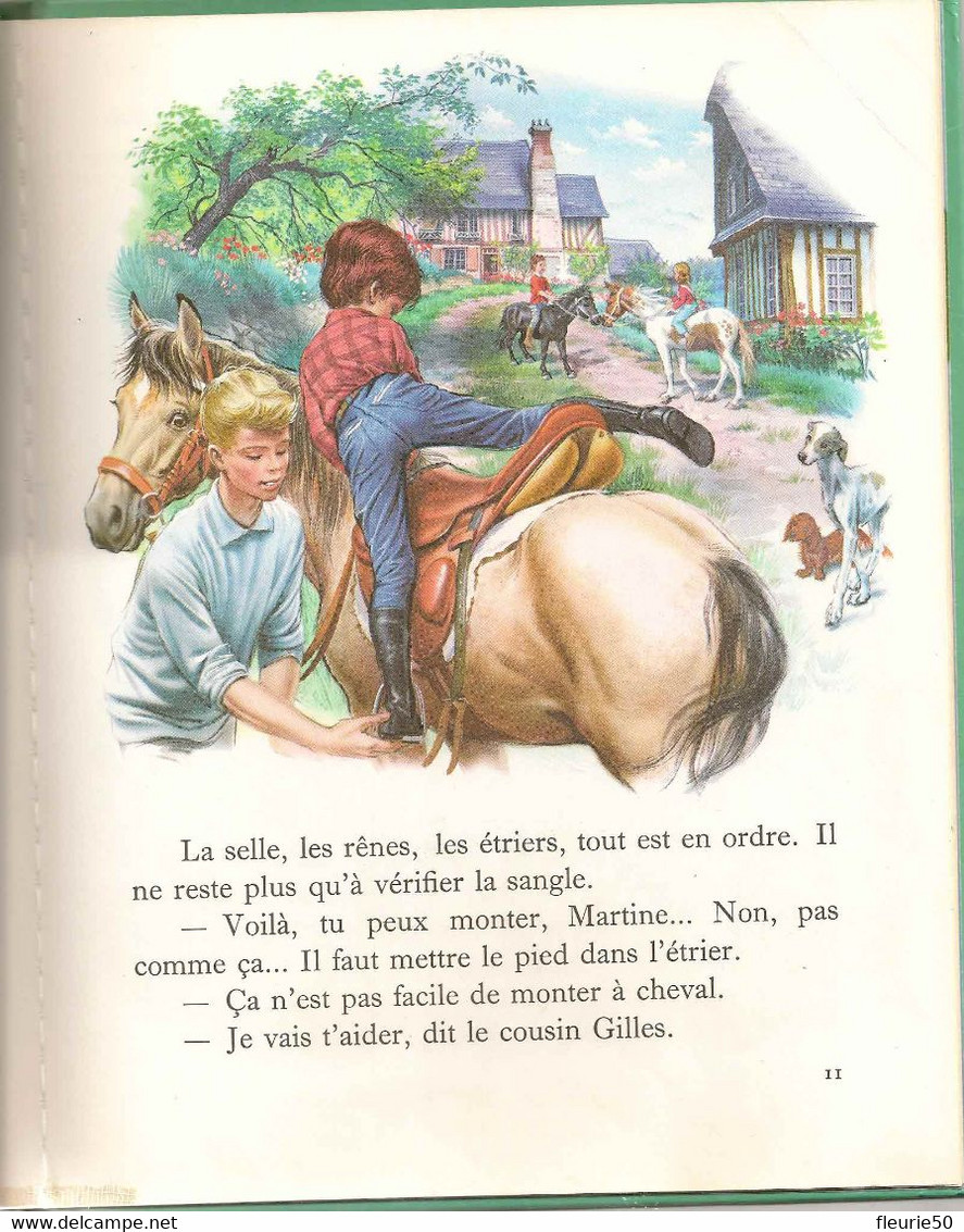 MARTINE MONTE A CHEVAL - Casterman 1966 - Collection Farandole - Gilbert Delhaye-Marcel Marlier. - Martine