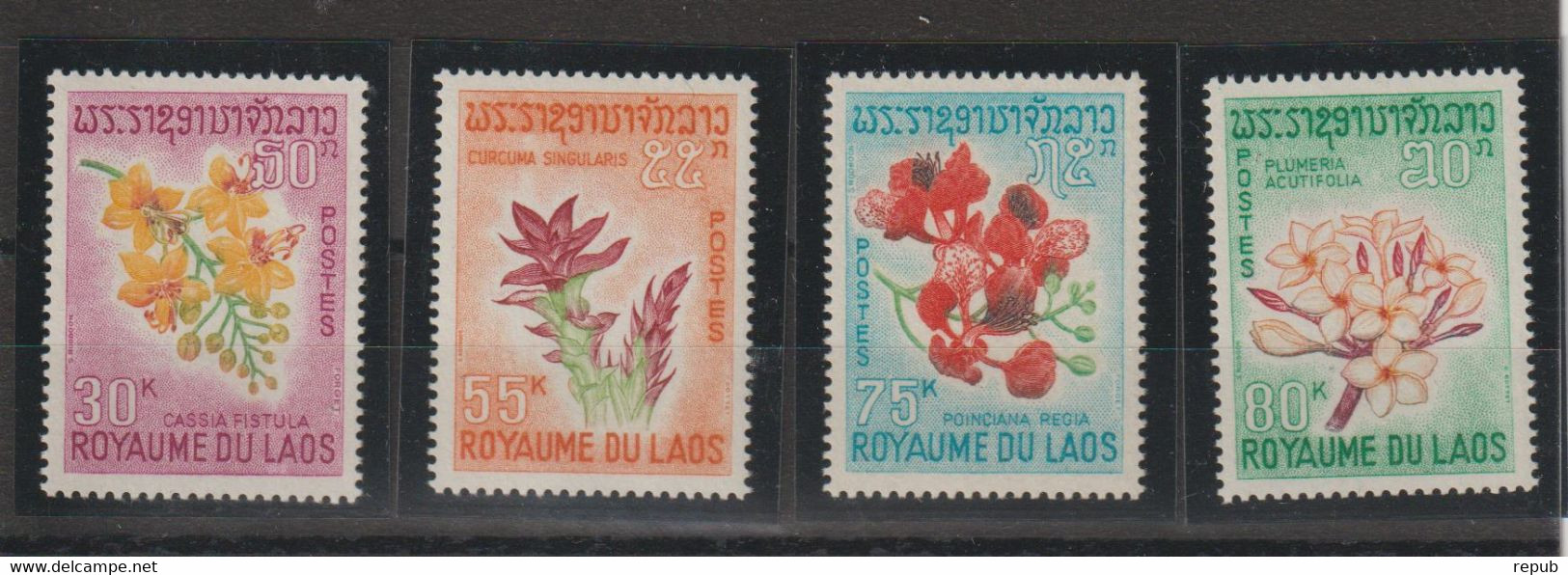 Laos 1967 Fleurs 160-163 4 Val ** MNH - Laos