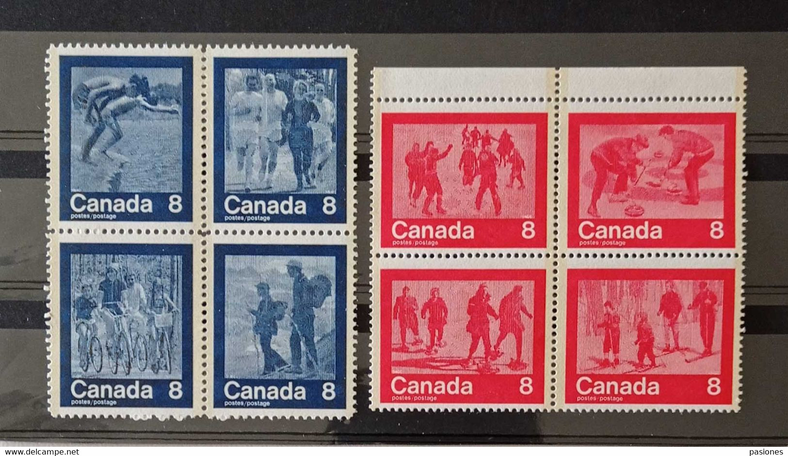 Canada Lotto di 8 serie complete + quartina Olimpiadi di Montreal 1976