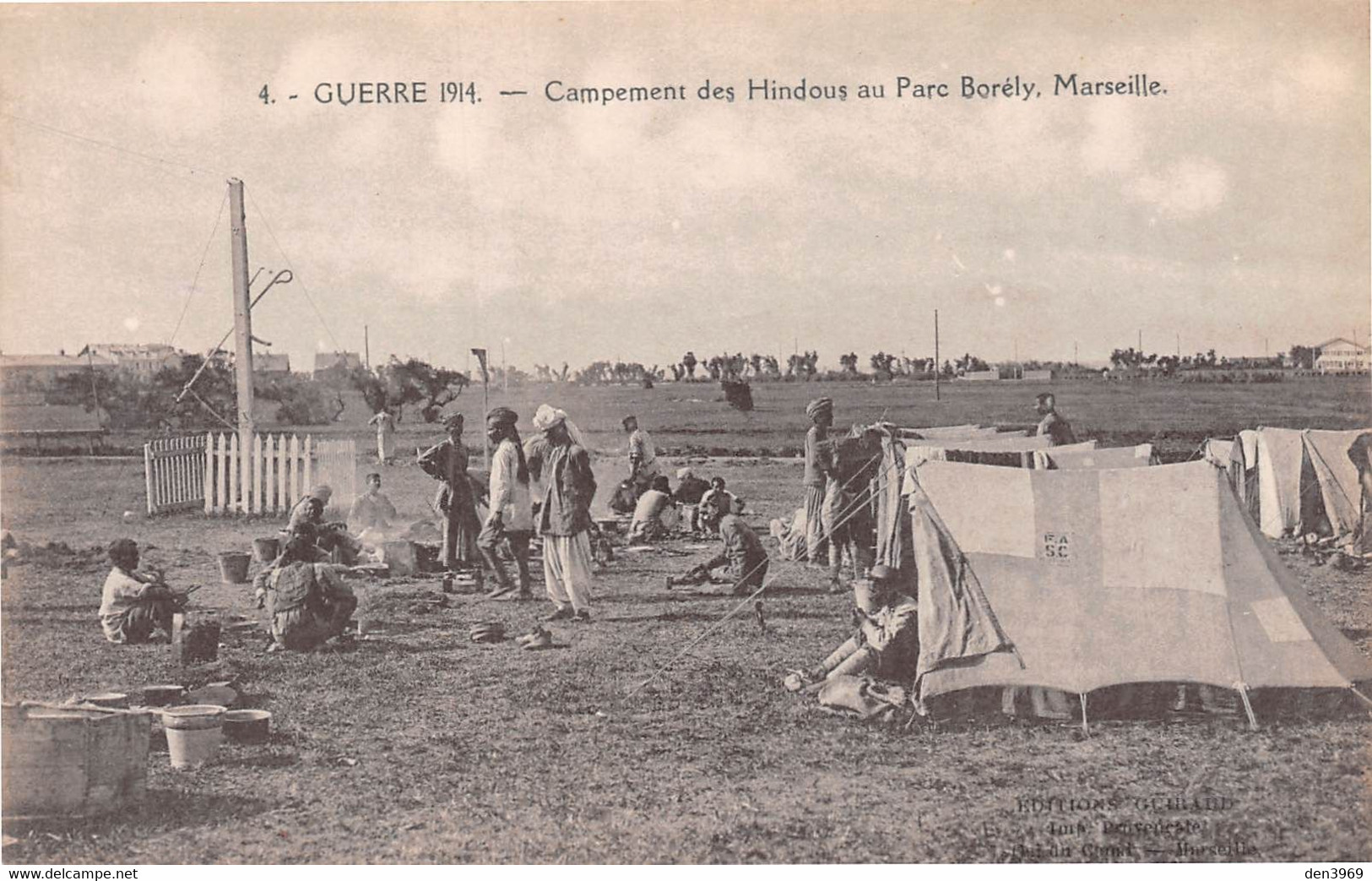 MARSEILLE - Campement Des Hindous Au Parc Borély - Guerre 1914-18 - Parks