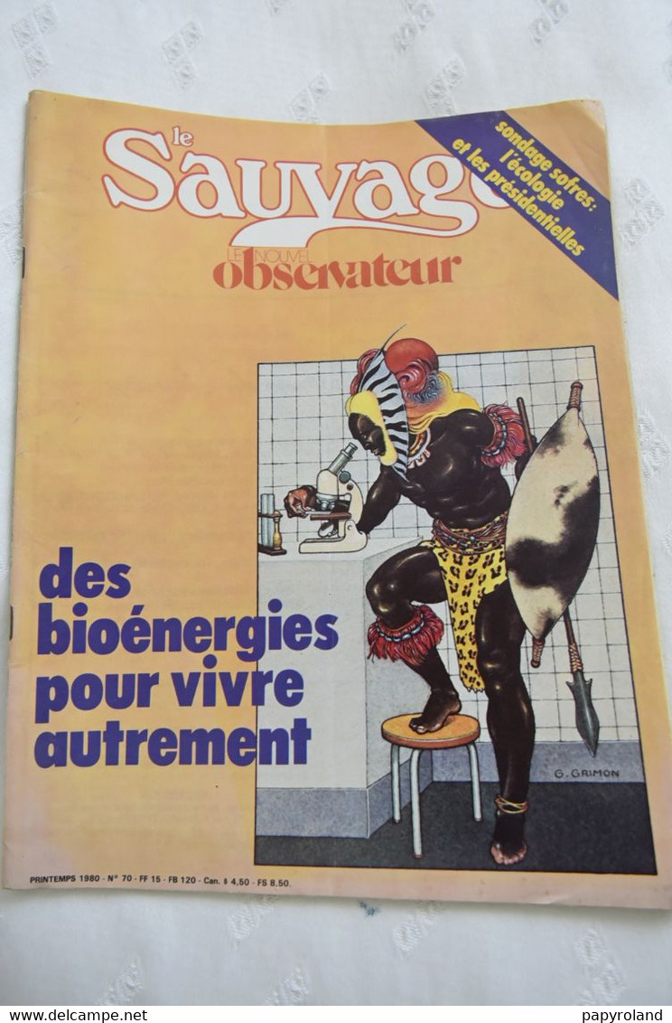 Revues  - Lot De  37 Revues  "Le Sauvage" - Editées Par Le Nouvel Observateur Ecologie - De 1973/80 - Hergé