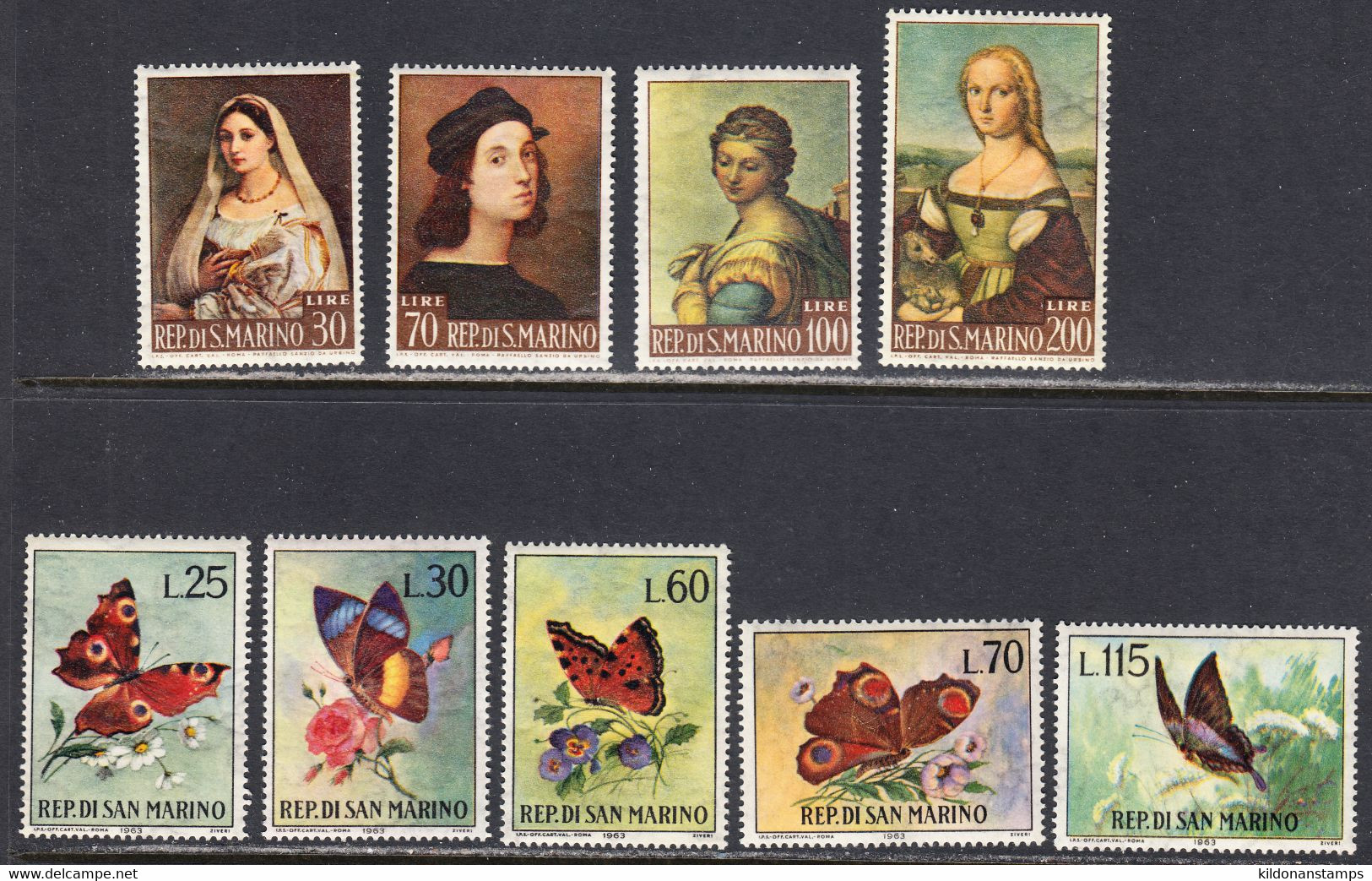 San Marino 1963 Mint No Hinge, Sc# 550-553,564-568, SG ,Mi - Unused Stamps