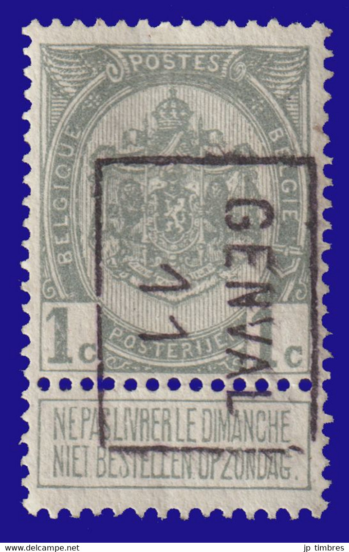 PREO N° 1675 - Position B  "GENVAL" - Rolstempels 1894-99