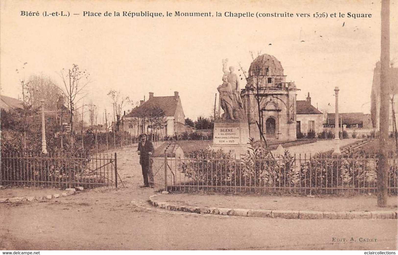 Bléré          37         Place De La République Le Monument Aux Morts Pour La France          (voir Scan) - Bléré