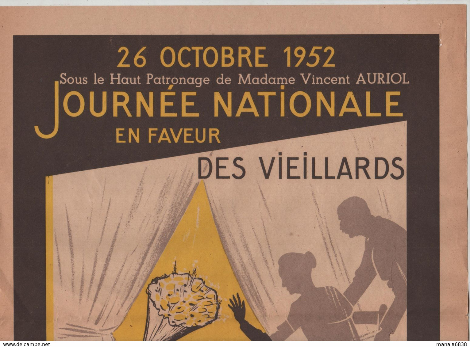 Journée Nationale Vieillards 1952 Auriol Uniopss Paris - Plakate