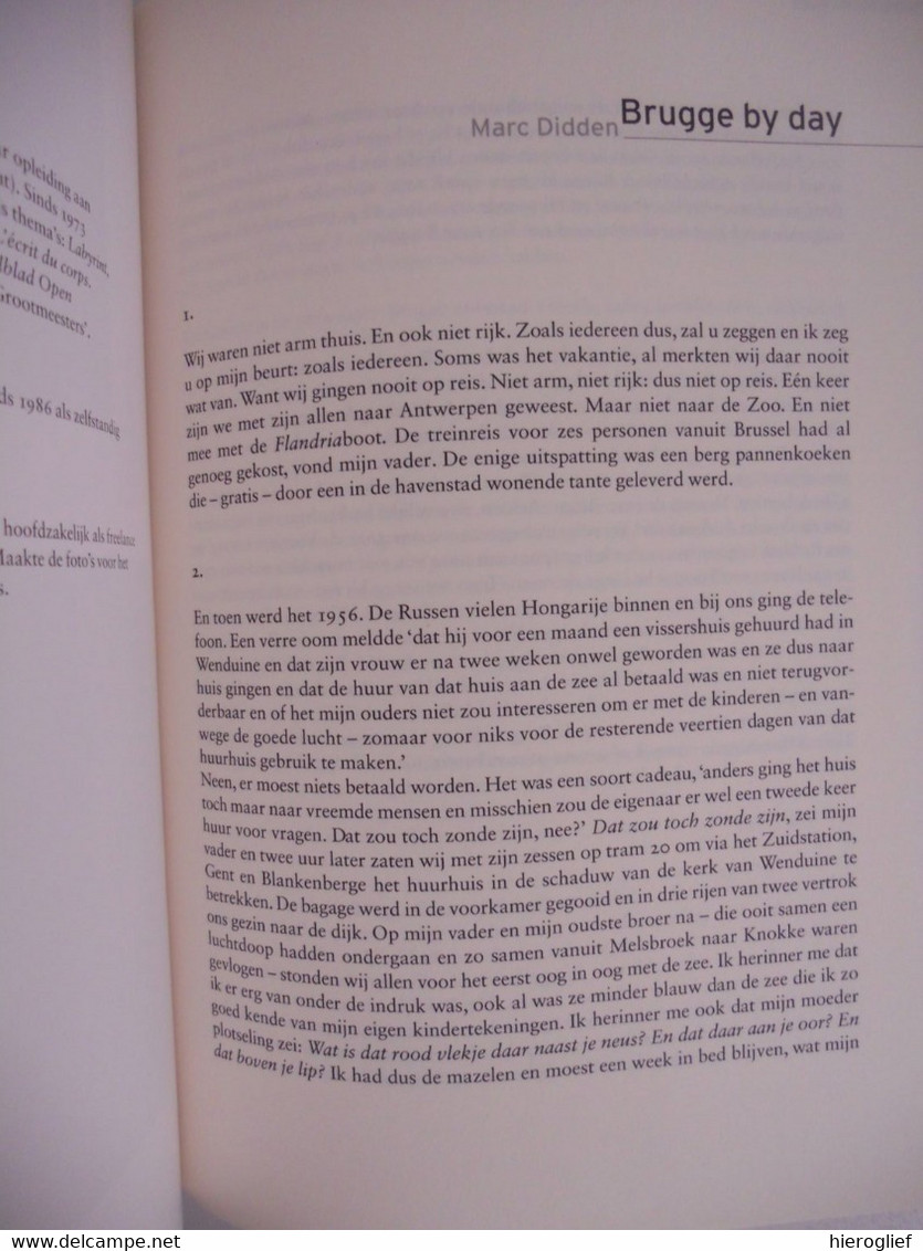 OMTRENT BRUGGE - INDRUKKEN & GEDACHTEN bekende vlamingen belichten een facet v brugge tgv 2002 bart caron lieve jaspaert