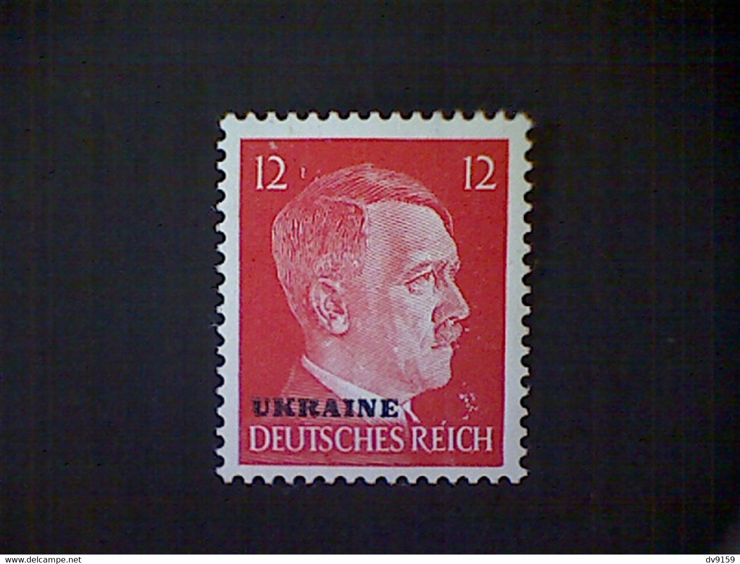 Russia, Scott #N48, Mint (*), 1943, Hitler Overprint Ukraine, 12pf, Carmine - 1941-43 Deutsche Besatzung