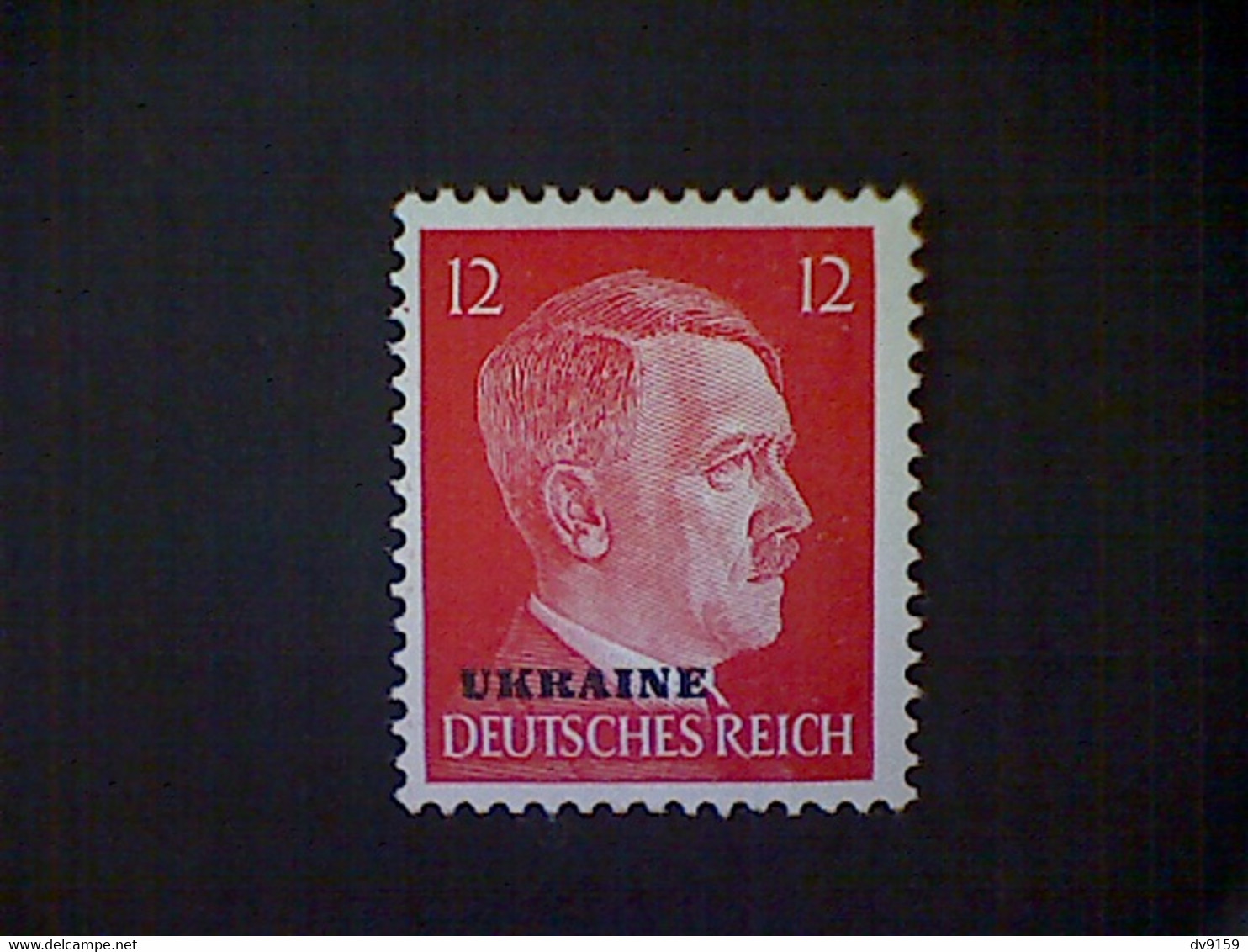 Russia, Scott #N48, Mint (*), 1943, Hitler Overprint Ukraine, 12pf, Carmine - 1941-43 Deutsche Besatzung