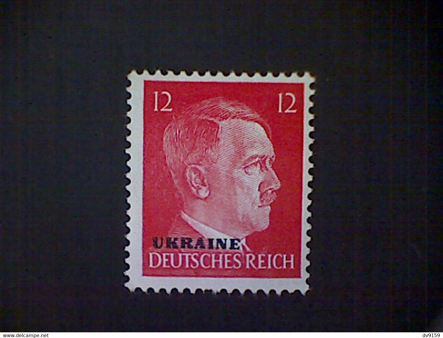 Russia, Scott #N48, Mint (*), 1943, Hitler Overprint Ukraine, 12pf, Carmine - 1941-43 Ocupación Alemana