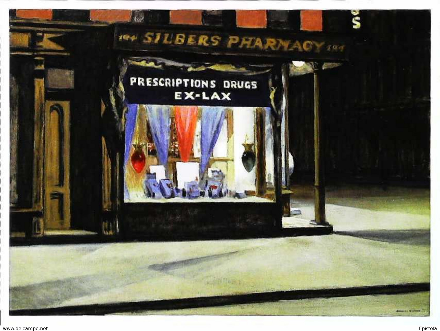 ► EDWARD HOPPER - Drug Store (Silbers Pharmacy New York)  1927 - Gesundheit & Krankenhäuser